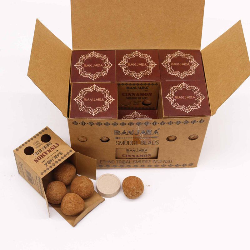 Banjara Smudge Beads (five) - Cinnamon