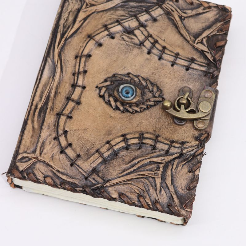 Brown Tan Book - Evil Eye Decor - 20x15cm