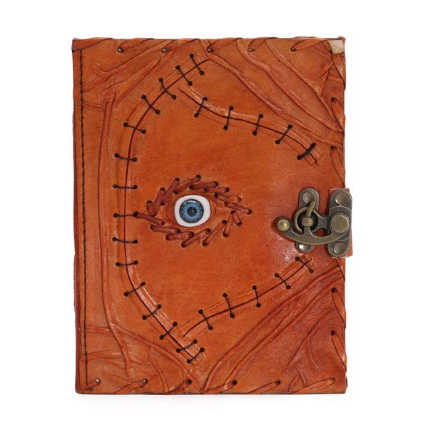 Light Brown Tan Book - Evil Eye Decor - 20x15cm