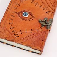 Light Brown Tan Book - Evil Eye Decor - 20x15cm