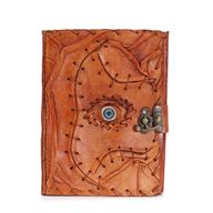 Light Brown Tan Book - Evil Eye Decor - 17.5x13x3cm