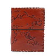 Travel Journal with wrap - Light Tan - 17x13cm