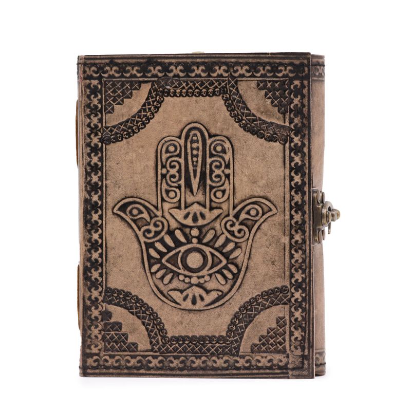 Hamsa - Esoteric Notebook - Antique Grey - 17.5x12.5x3cm