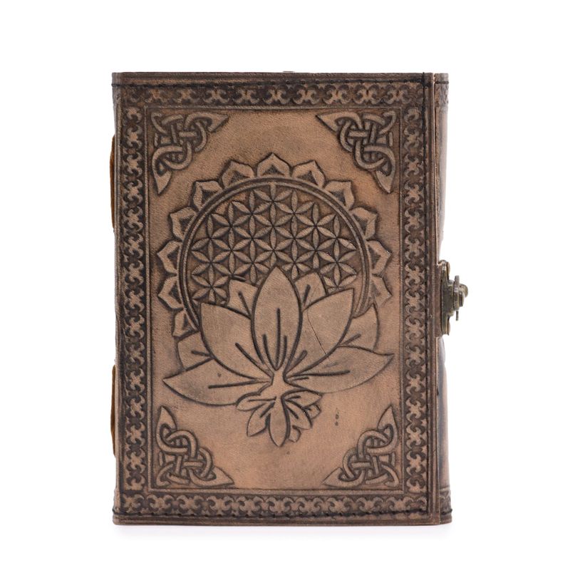 Lotus Mandala - Esoteric Notebook - Antique Grey - 17.5x12.5x3cm