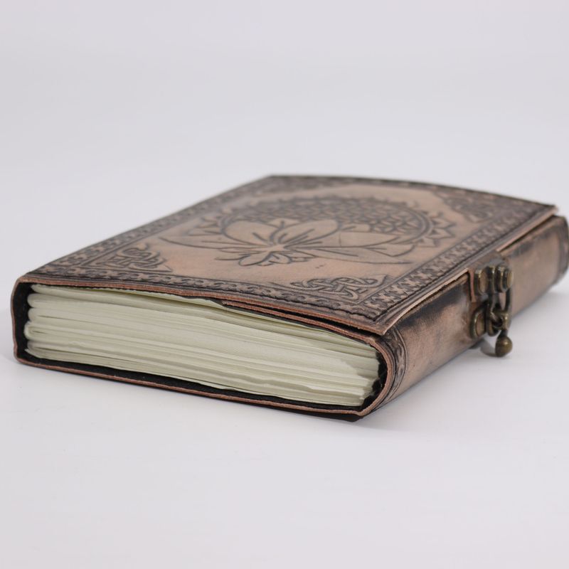 Lotus Mandala - Esoteric Notebook - Antique Grey - 17.5x12.5x3cm
