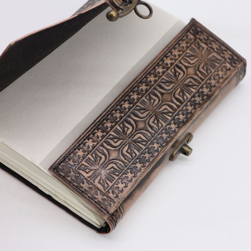 Lotus Mandala - Esoteric Notebook - Antique Grey - 17.5x12.5x3cm