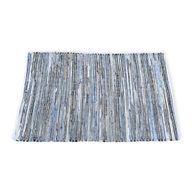 Large Jute and Recycled Cotton Rug - 130x170cm - Blue
