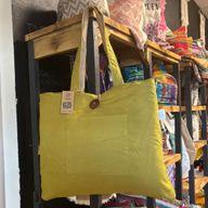 Jute & Cotton Reversible Big Bag - Pistachio