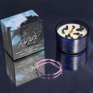 Zodiac Crystal Candle with Gemstone Bracelet -  Starter Pack (3 of each)