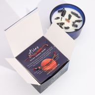 Zodiac Crystal Candle with Gemstone Bracelet - Aries