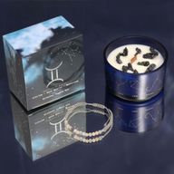 Zodiac Crystal Candle with Gemstone Bracelet -  Starter Pack (3 of each)