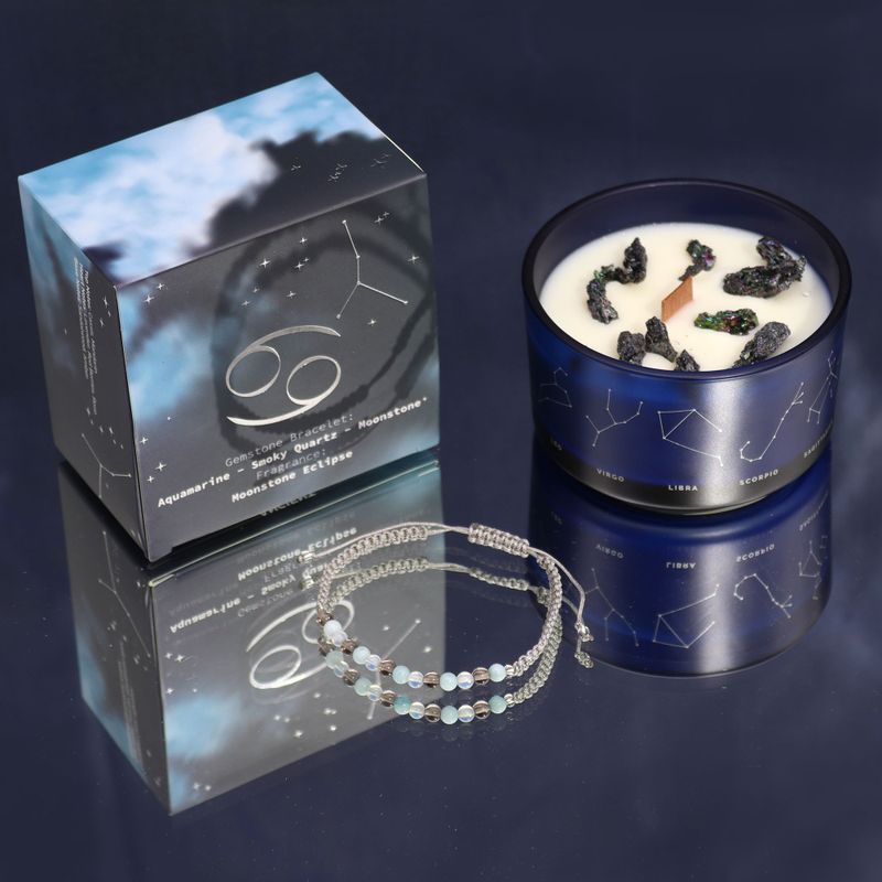 Zodiac Crystal Candle with Gemstone Bracelet -  Starter Pack (3 of each)