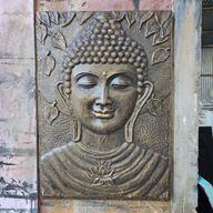 Large Buddha Antique Gold Relief - 0.7x1m