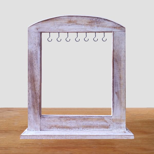 Medium Hanging-Things Stand - Whitewash (40x30cm)