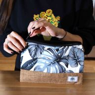 Large Luxury Tropical Pouches - (3x2 assorted designs) - 26x17cm