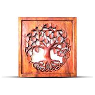 Square Decorative Wooden Tree of Life Panel 40x40cm