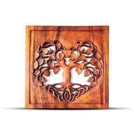 Square Decorative Wooden Tree of Life Panel 30x30cm