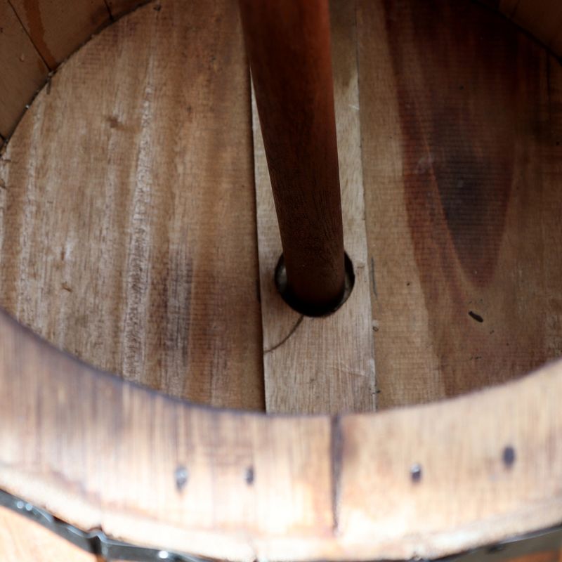 Beer Barrel Stool & Parasol Stand - Natural