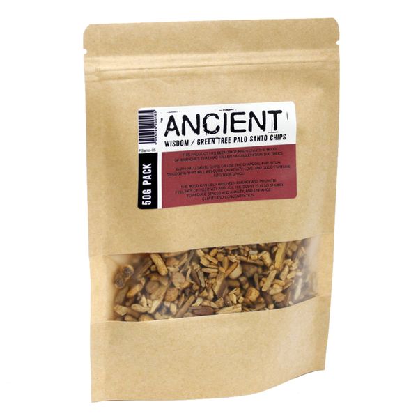 50g Bag of Viruta Green Tree Palo Santo
