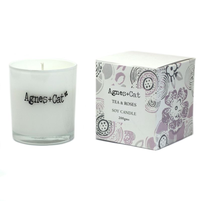 200g Gift Boxed Soy Wax Votive Candle - Tea and Roses
