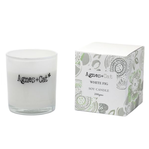 200g Gift Boxed Soy Wax Votive Candle - White Fig