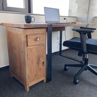 Office Desk in recycled wood and iron (drawers not included)