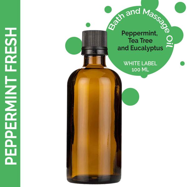 Peppermint Fresh Massage Oil - 100ml - Unlabelled
