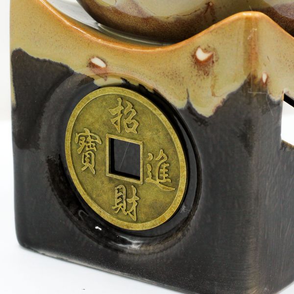 Lucky Coin Large Oil Burner - Brown