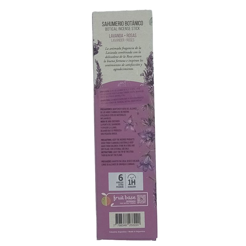 6x Incense Botanical Lavender Roses