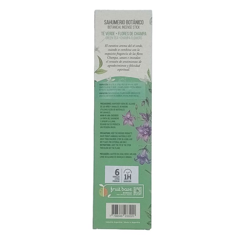 6x Incense Botanical Green Tea - Champa