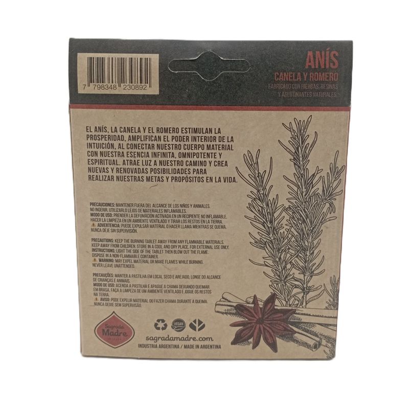 4-Pack Anise, Cinnamon, & Rosemary Incense Pills
