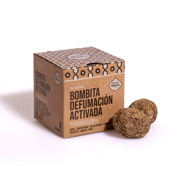 Mini Incense Bombs – Box of 8 Units, 7 Herbs & Copal