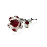 Crystal Rose with Gold Stem (Red)