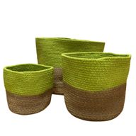 Set of 3 Cotton Rope Storage Baskets - Pistachio