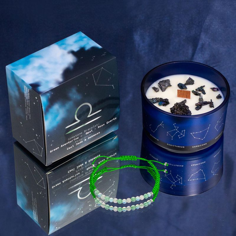 Zodiac Crystal Candle with Gemstone Bracelet -  Starter Pack (3 of each)