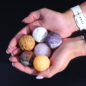 Wholesale Gemstone Planets on a Solar Goldstone Stand - AW Artisan Europe - Giftware Supplier
