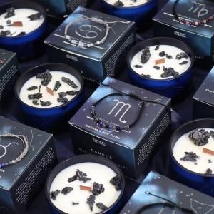 Wholesale Zodiac Crystal Candles with Gemstone Bracelet - AW Artisan Europe - Giftware Supplier