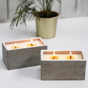 Wholesale Concrete Wooden Wick Candle - AW Artisan Europe - Giftware Supplier