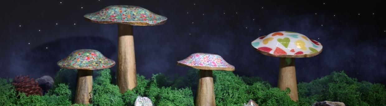 Wholesale Wooden Enamelled Mushroom Decoration - AW Artisan Europe - Giftware Supplier