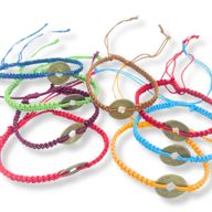 Handmade Friendship Bracelets - Lucky Friends Feng Shui Coin (asst)