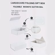 Flat Pack Gift Box - Medium Square (20x18.2x8cm) - Ivory
