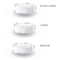 Flat Pack Gift Box - Large  (28.2x20.2x9.2cm) - Ivory