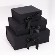 Flat Pack Gift Box - Large  (28.2x20.2x9.2cm) - Black