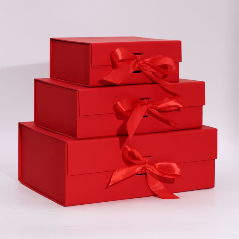 Flat Pack Gift Box - Extra Large (33x25x12cm) - Red