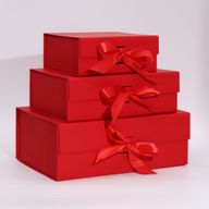 Flat Pack Gift Box - Extra Large (33x25x12cm) - Red
