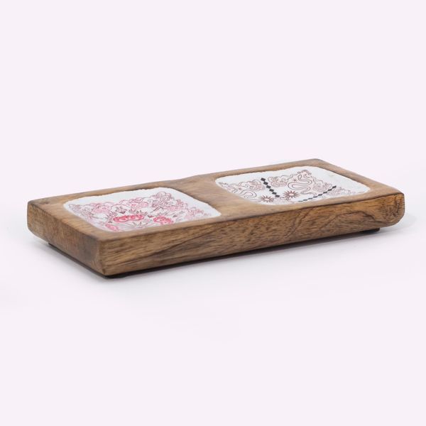 Double Trinket Tray 20x10x2.5cm - HOP HARE