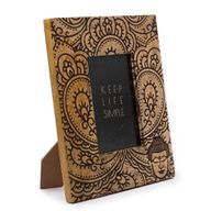 Med Mango Wood Picture Frame (for 10x15cm) 26x20x2cm - Buddha - Black