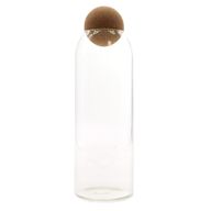 Cottage Cork-Ball Glass Jar - Clear - 25cm