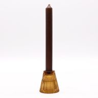 Flip Dinner Candle / Tealight Holder - Antique Amber
