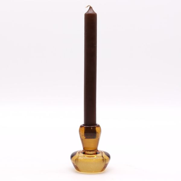 Mushroom Flip Dinner Candle / Tealight Holder - Antique Amber